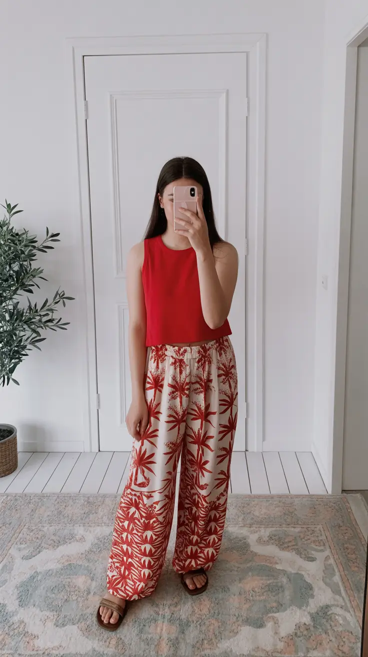 best spring outfit for friday 2026 Breezy Red-and-White Comfort for a Laid-Back Friday