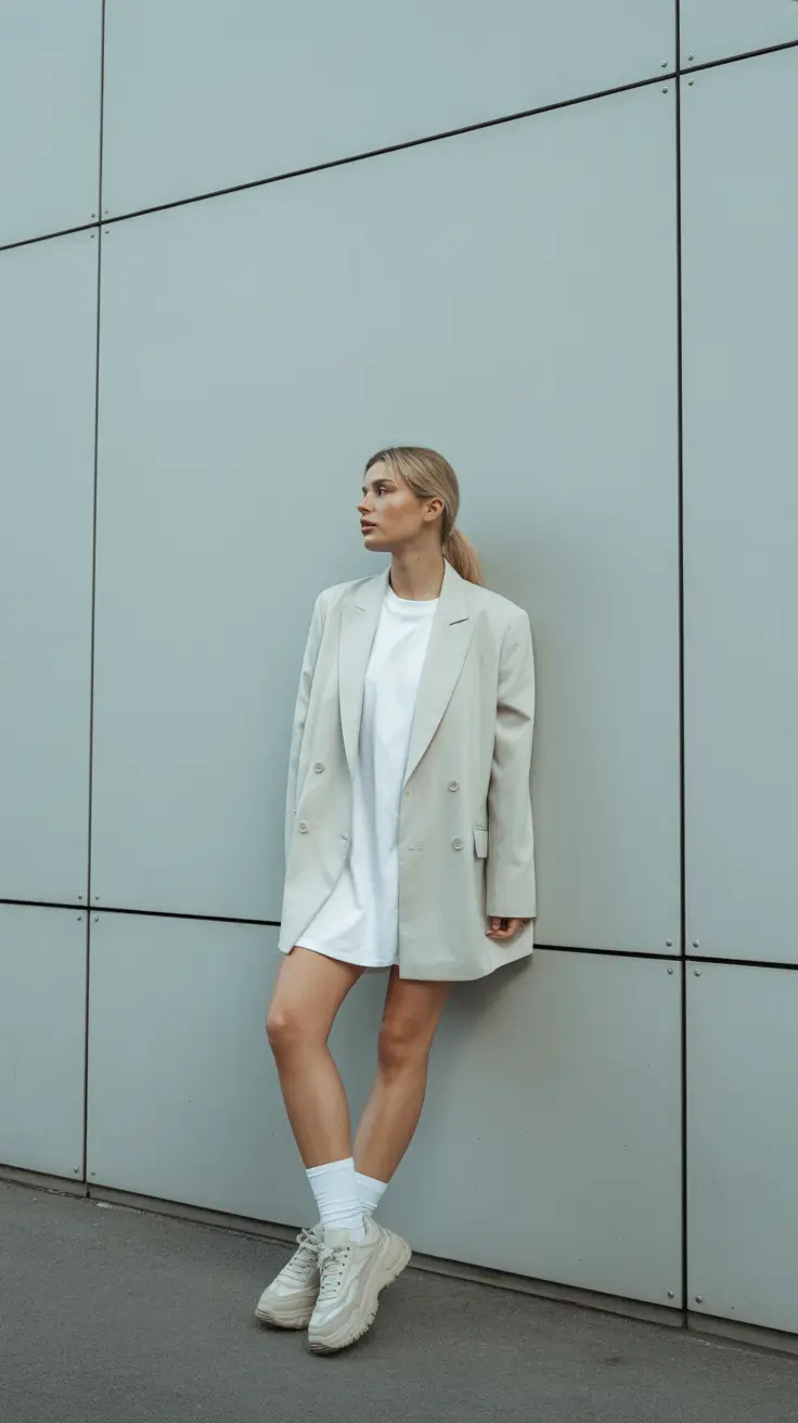 best spring outfit for friday 2026 Crisp White Layers with Minimalist Street Charm