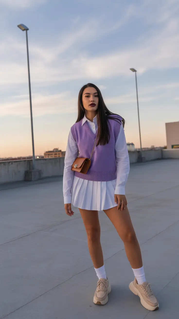 spring-preppy-outfits-2026-Lavender-Vest-Layers-for-Pastel-Prep-Spring-Energy