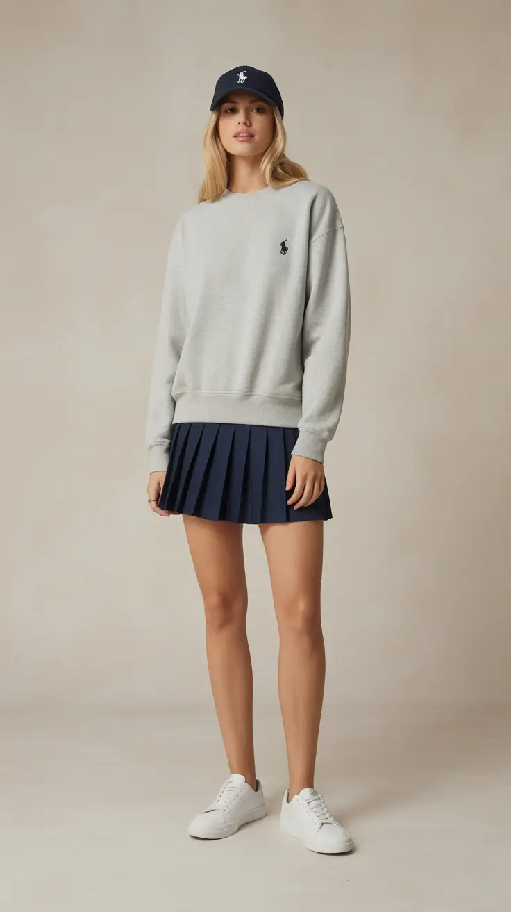 spring-preppy-outfits-2026-Minimalist-Navy-Pleats-for-Everyday-Prep