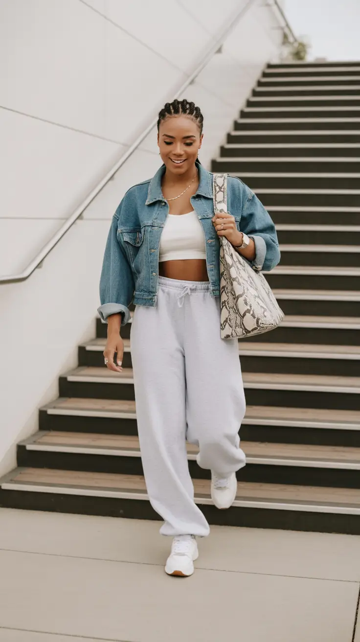 effortless airport spring outfits 2026 Denim and Soft Neutrals for Easy Spring Movement
