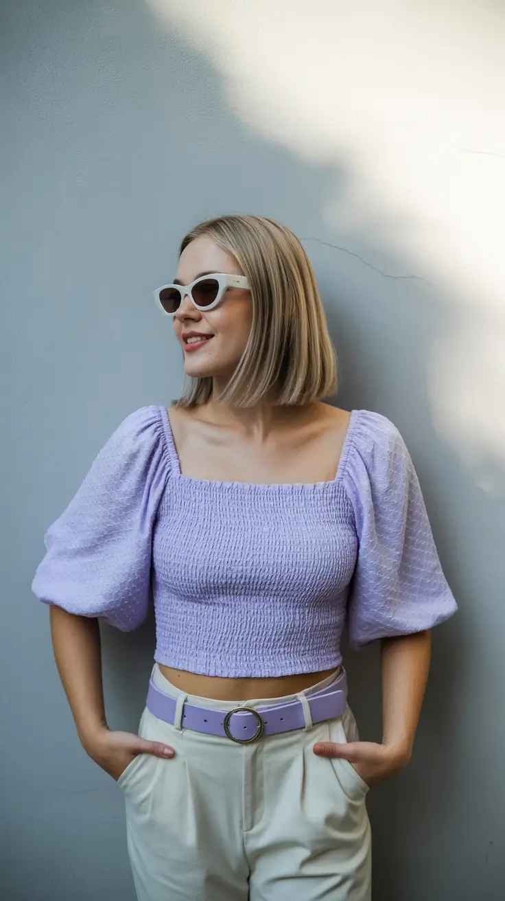 spring fashion trends 2026 Pastel Lavender Clean-Girl Charm