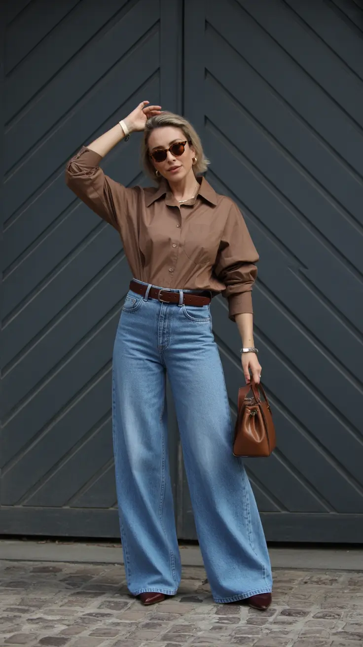 spring jeans outfit 2026 Structured Neutrals for Chic Spring Balance