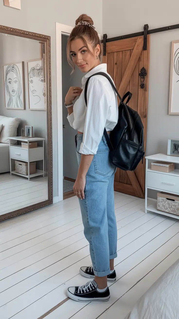 spring jeans outfit 2026 Cropped Shirts and Soft Blue Denim for Everyday Ease
