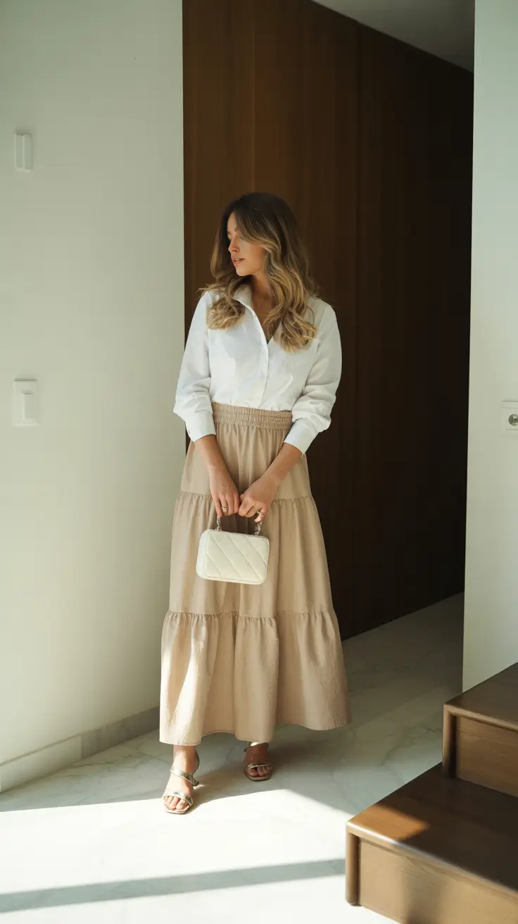 spring church outfits 2026 Polished Neutrals with Soft Movement