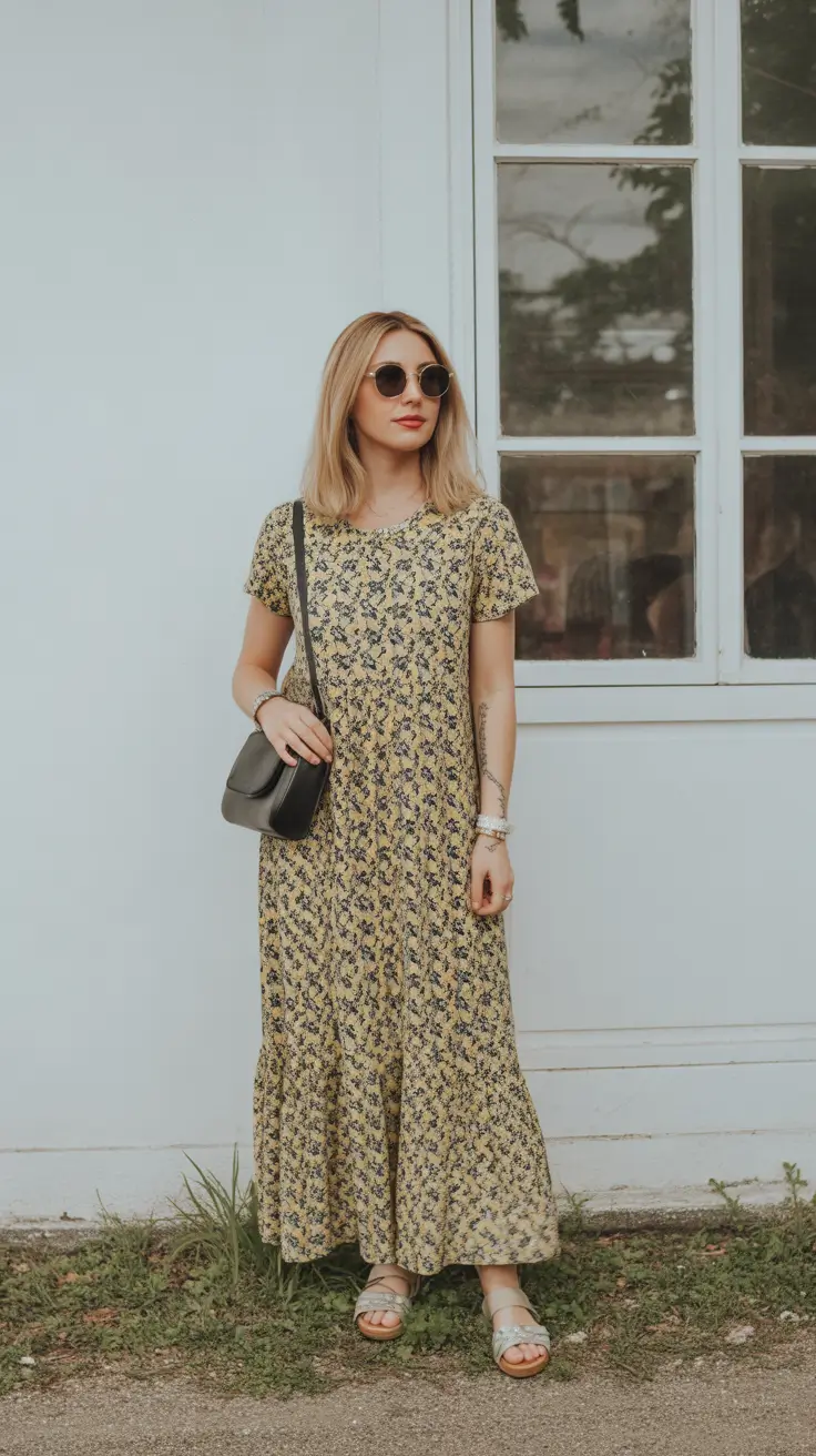 spring church outfits 2026 Golden Florals with Weekend Ease