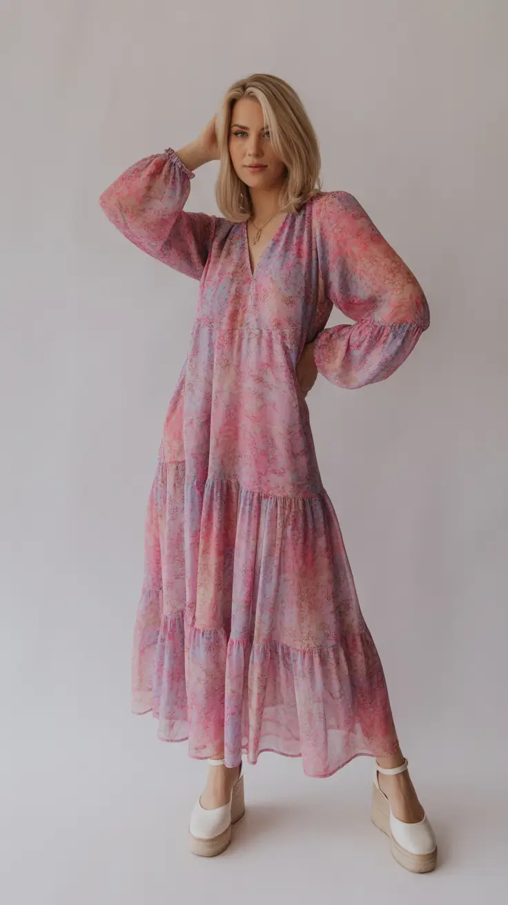 spring church outfits 2026 Pastel Petals and Airy Movement