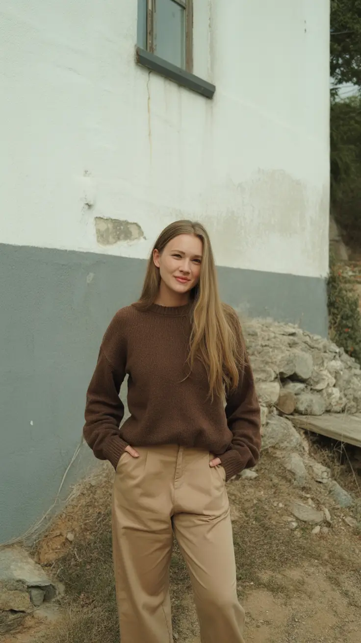 Stylish Hiking Spring Outfits 2026 Earth-Tone Warmth for Slow Village Walks