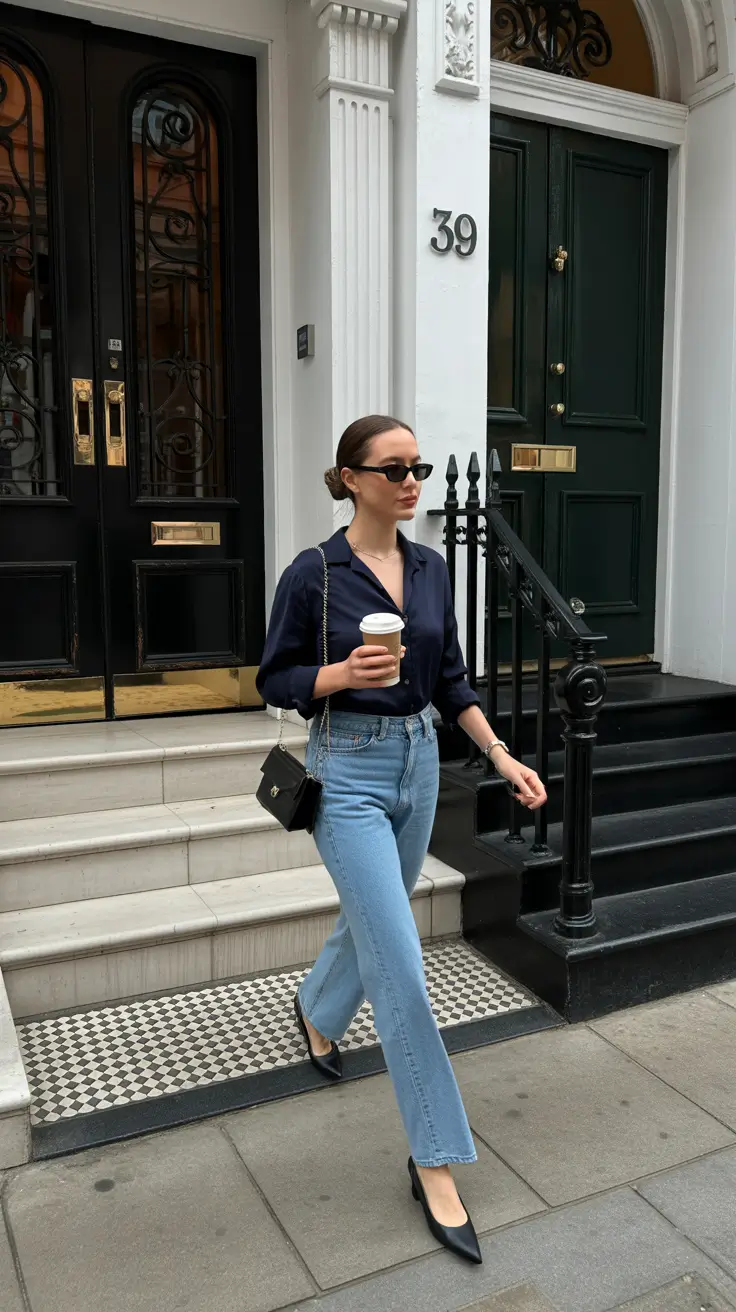 spring dinner outfits 2026 Midnight Navy Elegance for a Sleek Spring Night Out