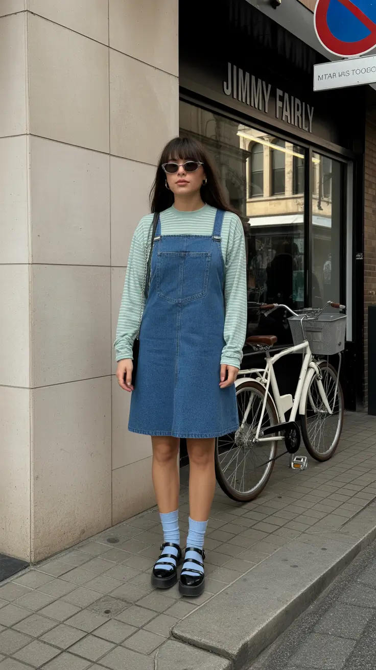 spring dinner outfits 2026 Playful Denim for a Nostalgic Spring Dinner Mood