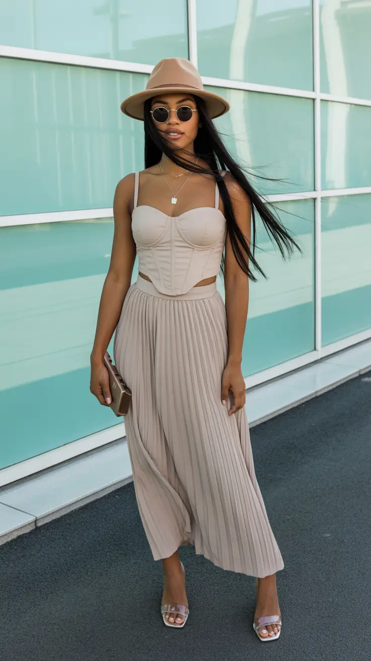 spring date night outfit 2026 Neutral Romance With Soft Movement