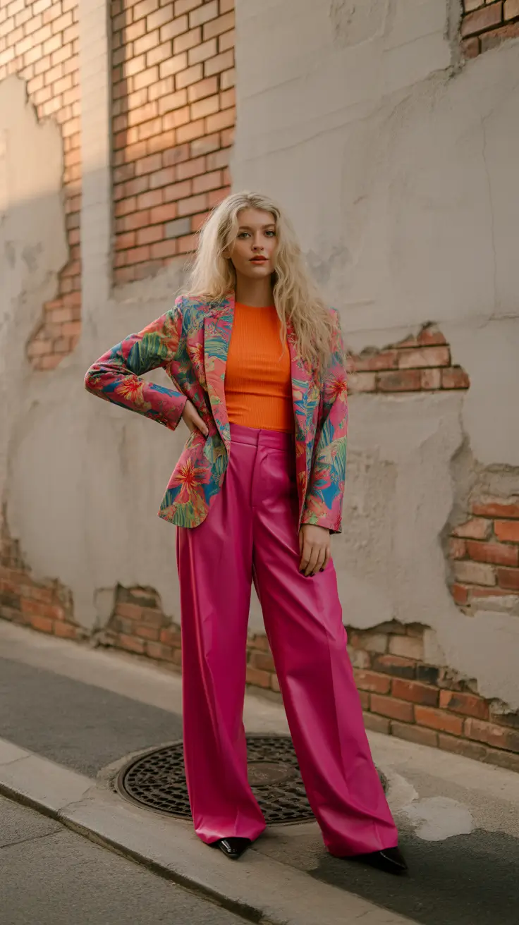 spring date night outfit 2026 Bold Colorblocking for the Fearless