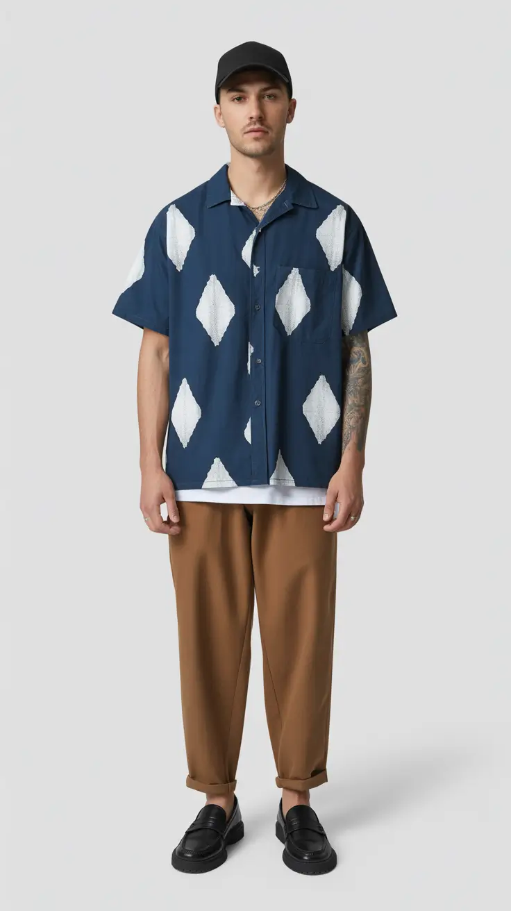 spring outfits mens Bold Prints Paired with Clean Modern Tailoring