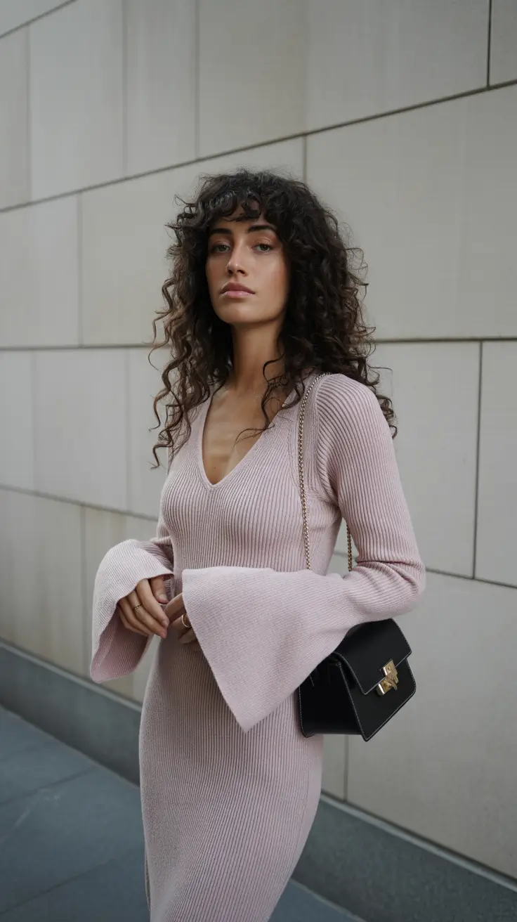 april outfits ideas 2026 Soft Knit Dress for Effortless Spring Elegance