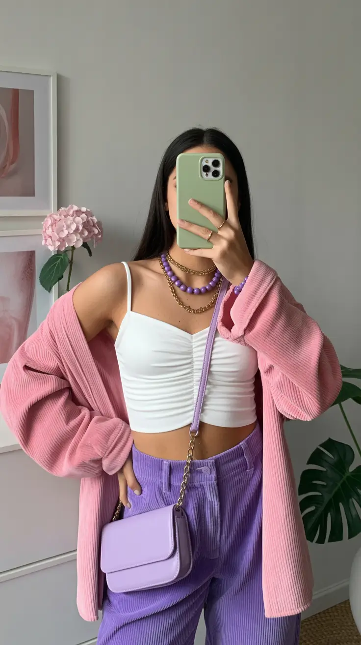 april outfits ideas 2026 Soft Pastel Cardigan Look for Creative Spring Layering