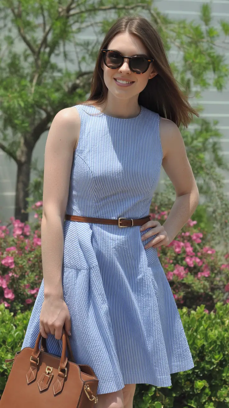 summer capsule wardrobe for women 2026 Polished Simplicity with a Structured Summer Dress