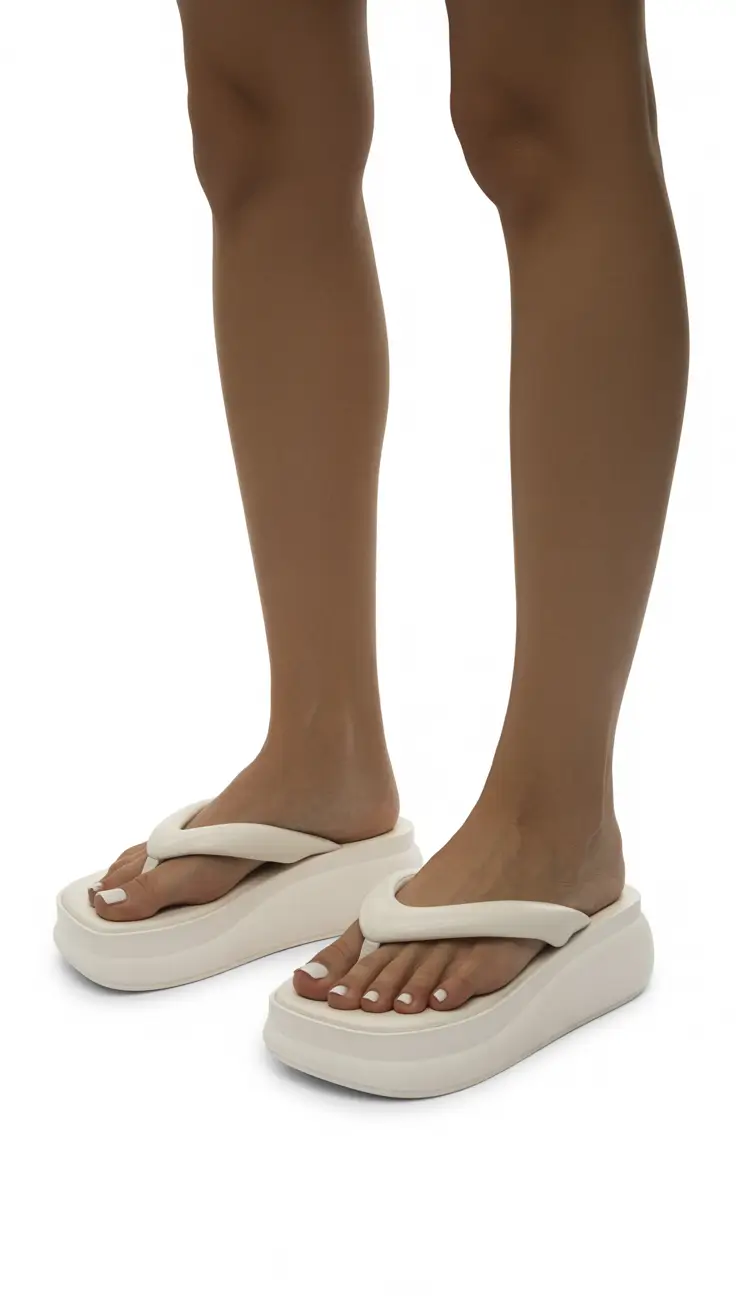 summer flip flops for women Chunky Platform Flip Flops