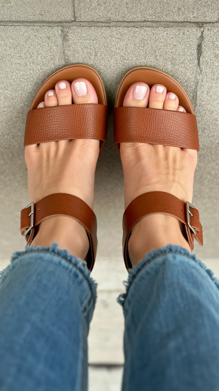 summer outfits with sandals for women 2026 Classic Brown Sandals That Always Work
