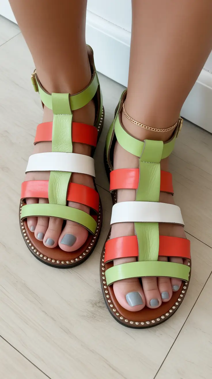 summer outfits with sandals for women 2026 Playful Color Blocking for Statement Summer Days