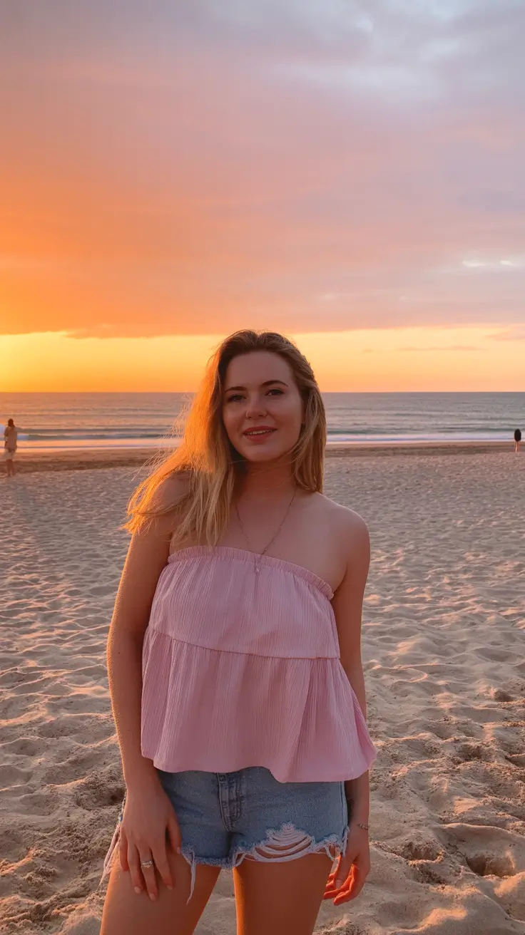 teen girls summer outfits 2026 Soft Sunset Neutrals and Bare Shoulders