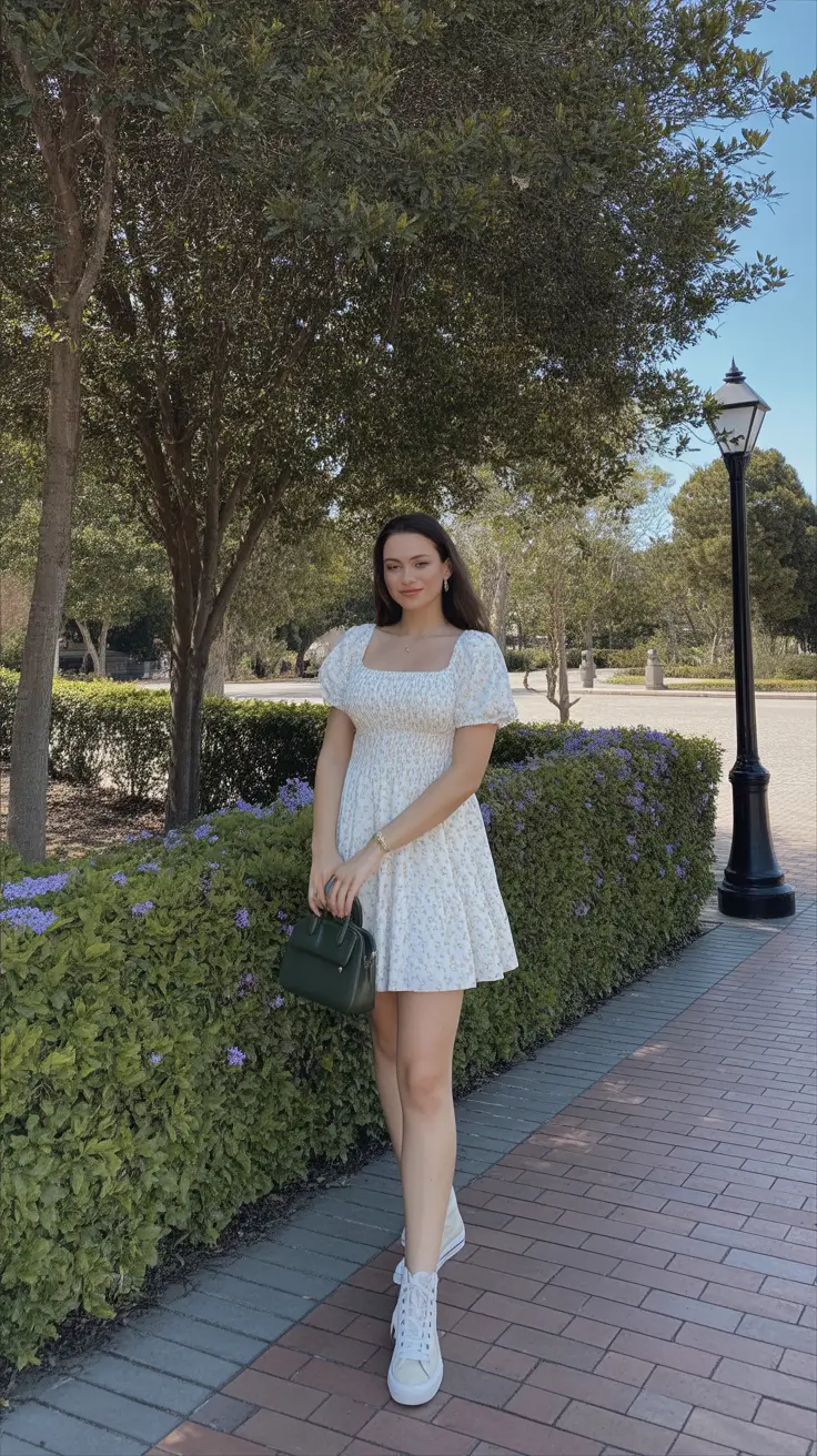 teen girls summer outfits 2026 Light Floral Mini Dress and Soft Summer Femininity