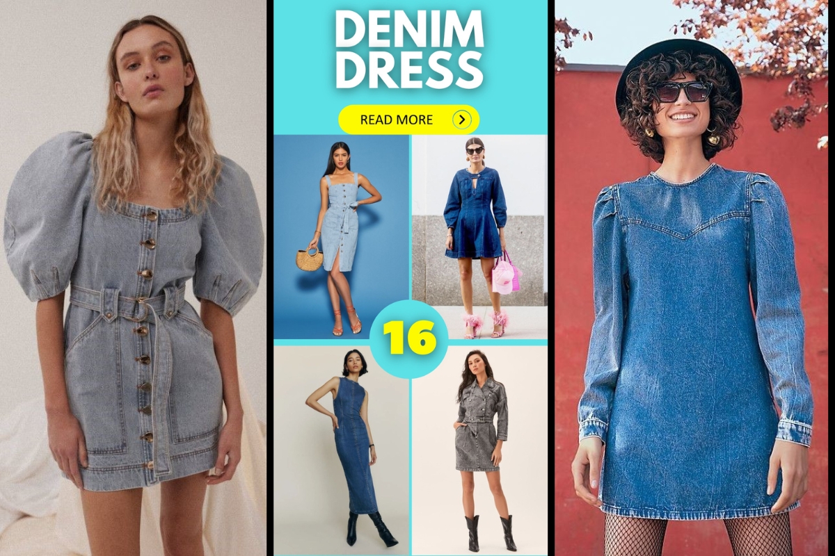 Sublevel Feminine Denim Shirt Dress for Trendy Style