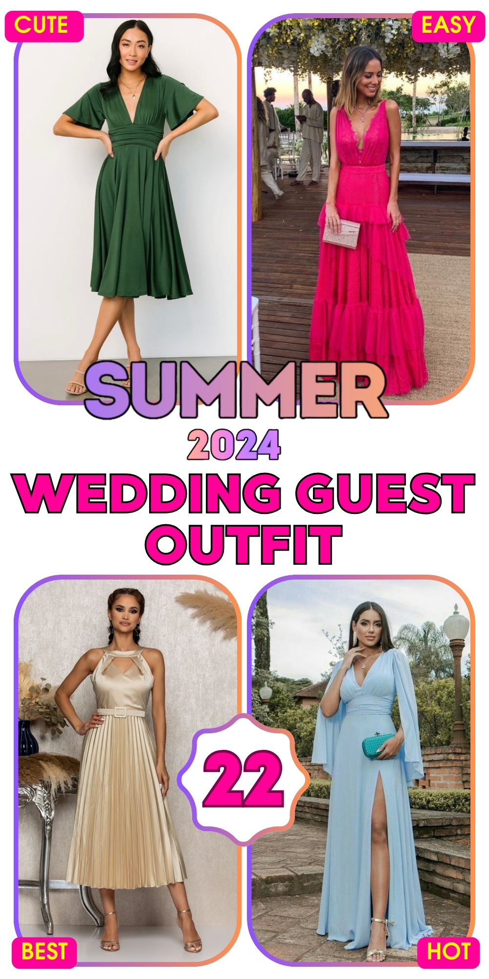 Stunning Wedding Guest Outfits for Summer 2024 | Chic & Trendy Styles