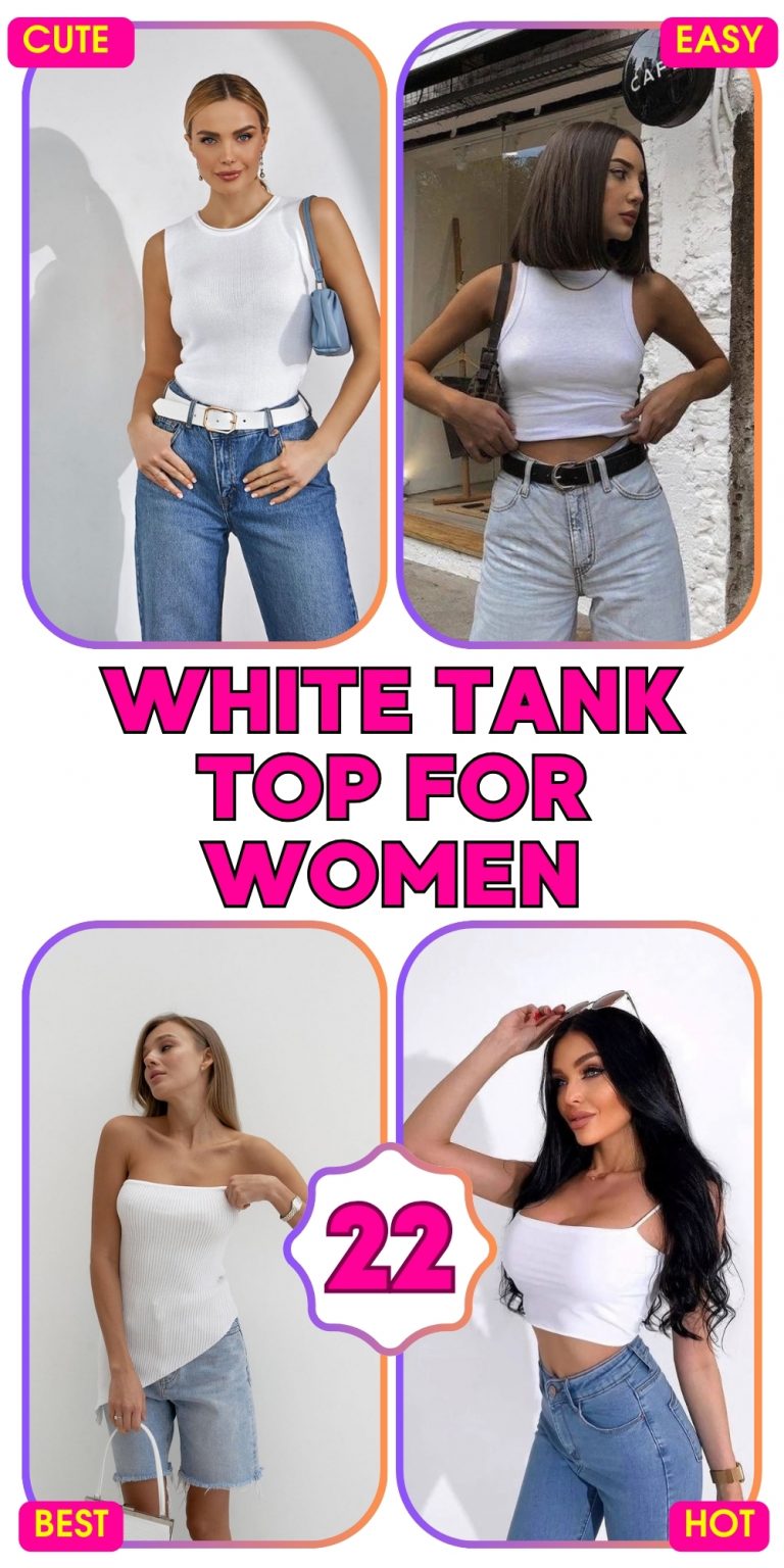 22 Stylish Ideas for Outfits Featuring White Tank Tops for Women ...