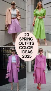 Spring Outfits Color Ideas 2025: 20 Vibrant and Pastel Combinations for