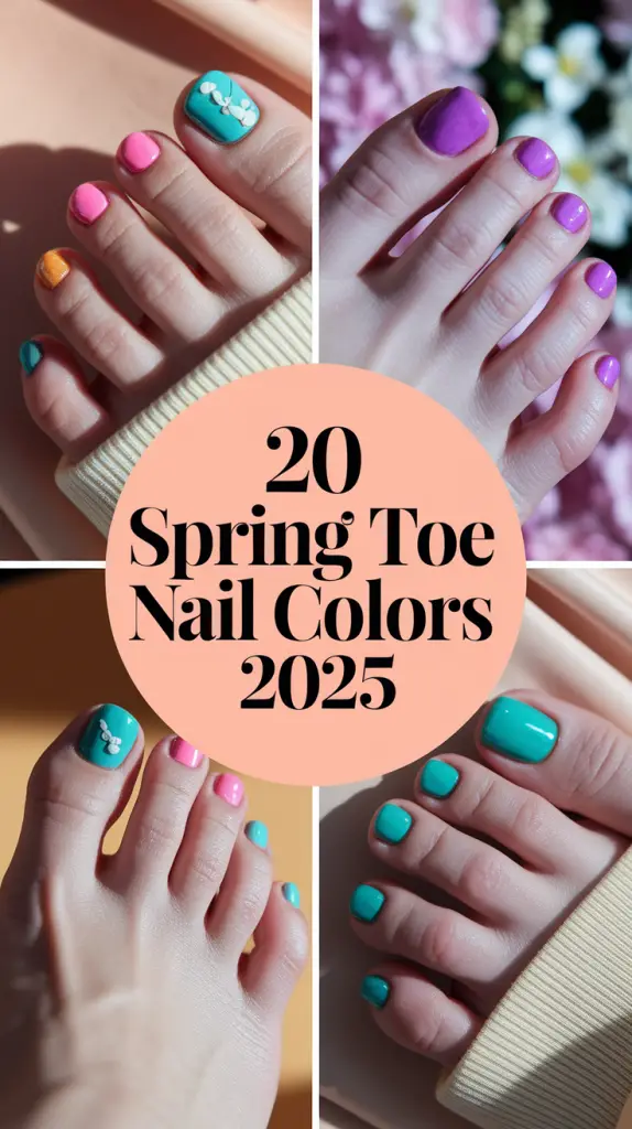 20 Trendy Spring Toe Nail Colors 2025 โ Pedicures for All Skin Tones