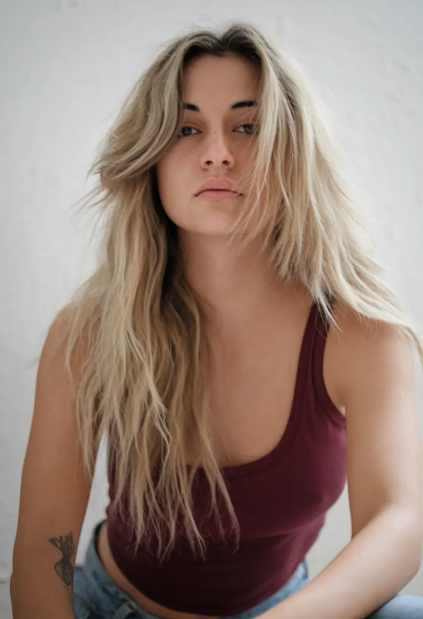 summer haircuts for round faces for women Shaggy Layers with Lived-In Texture
