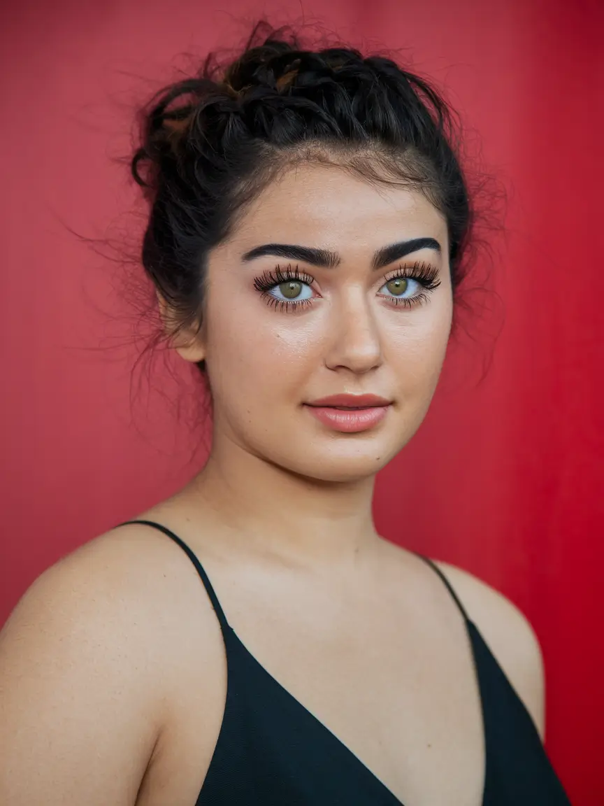 summer haircut for round face Relaxed Crown Braids with Messy Buns