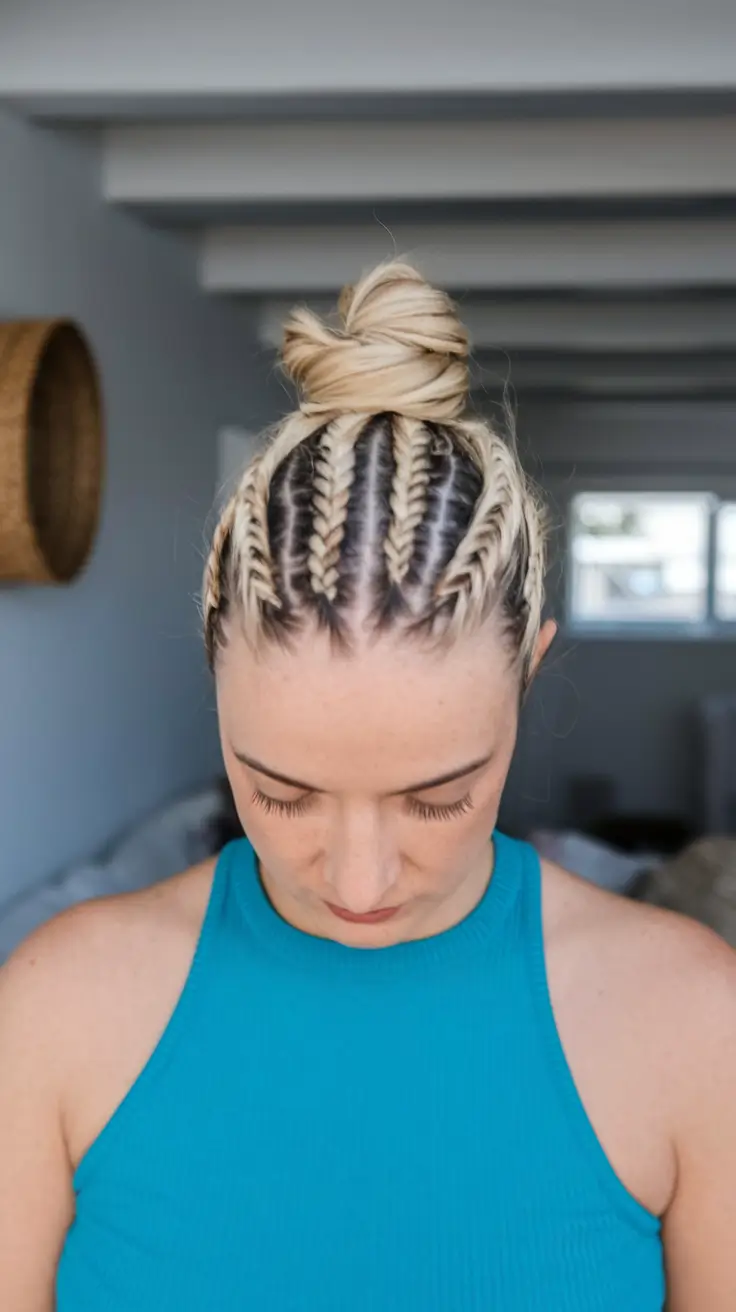 volleyball hairstyles long hair Messy Braided Updo for Long Hair