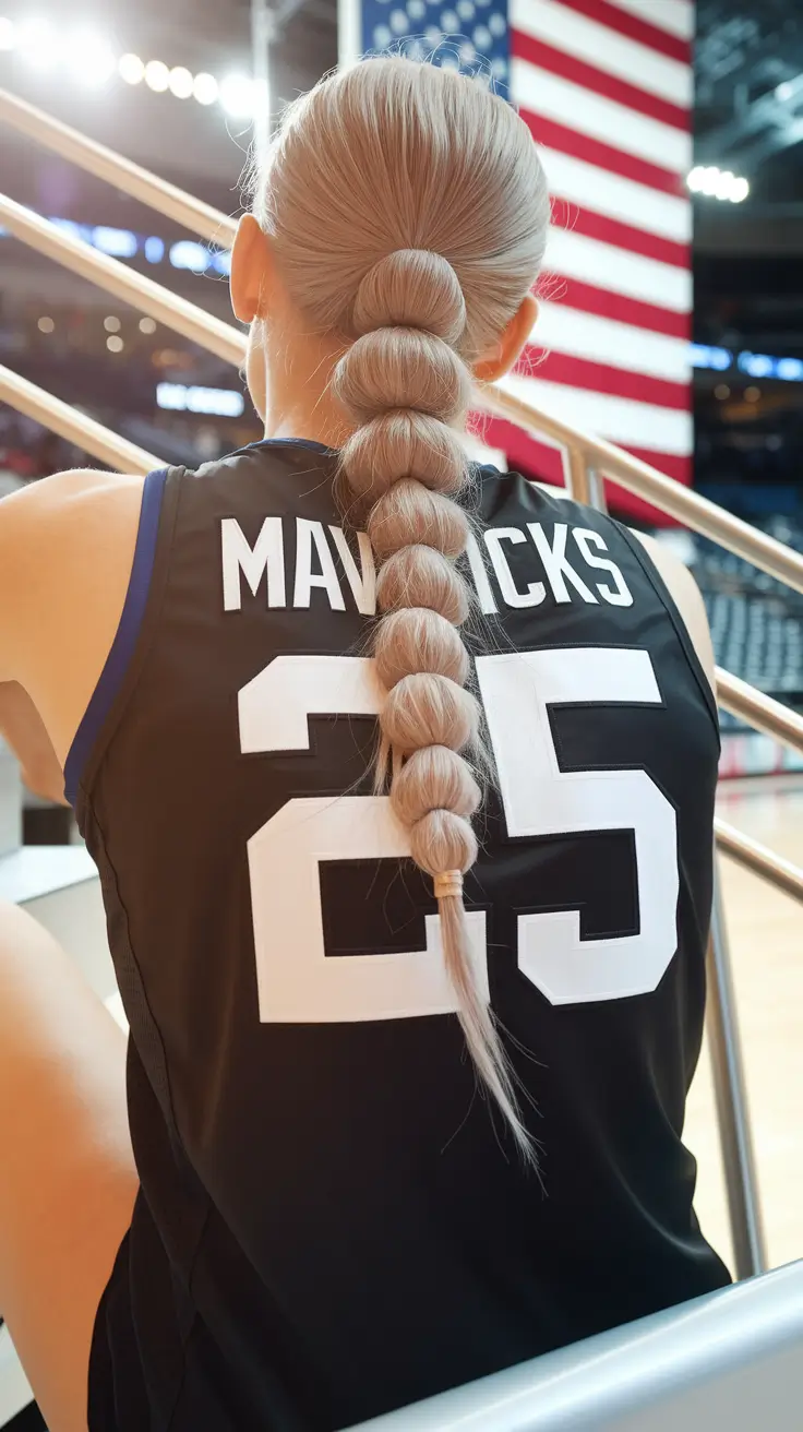 volleyball hairstyles ponytail Bubble Braid Power Play