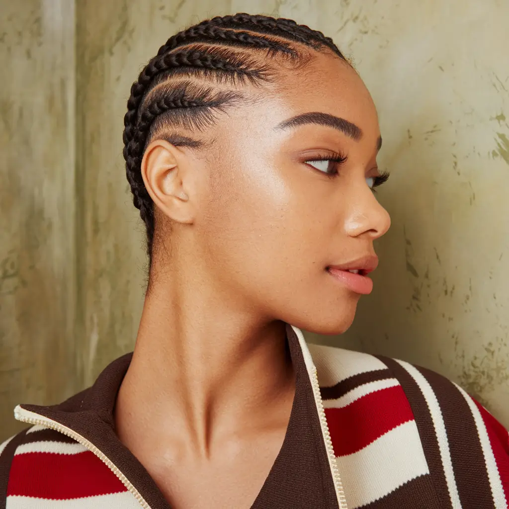 summer braids black women Snatched Cornrows with Clean Finish