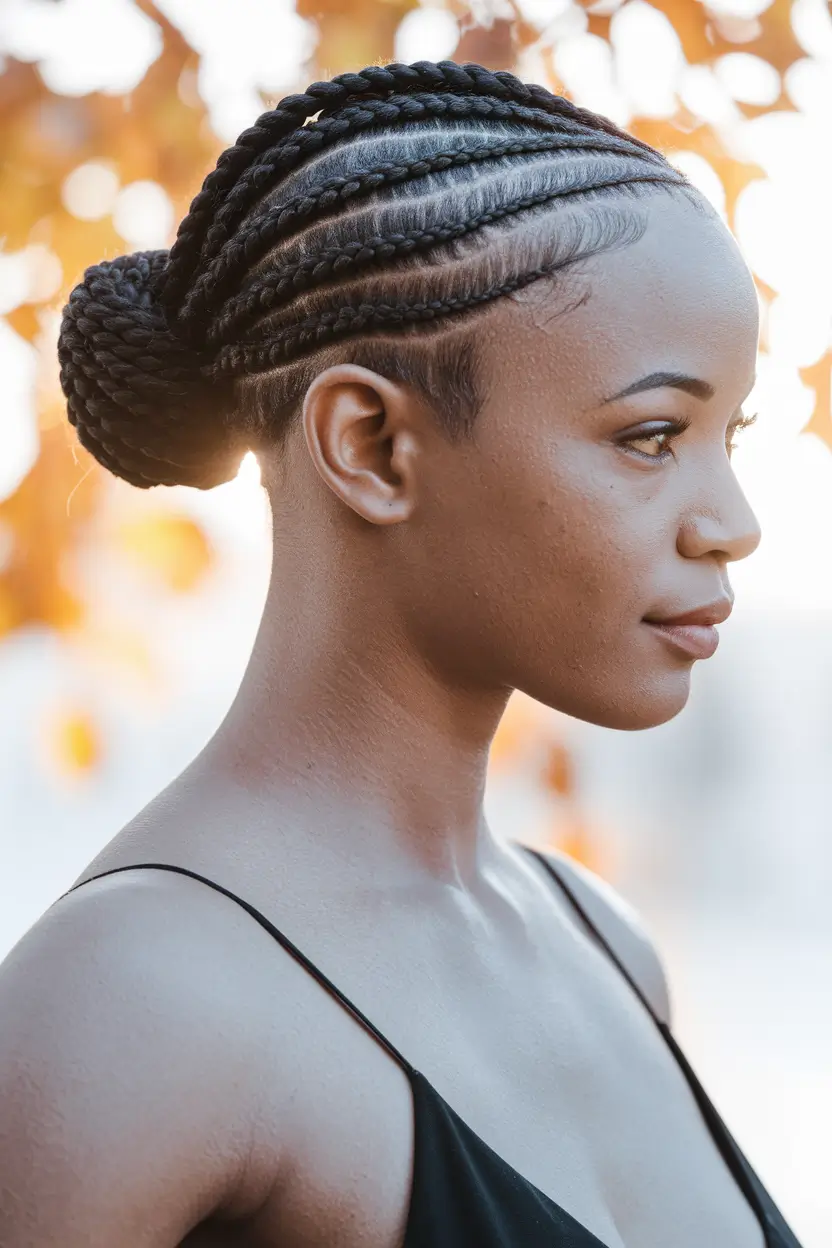 summer braids black women Braided Bun Elegance for Long Days Out