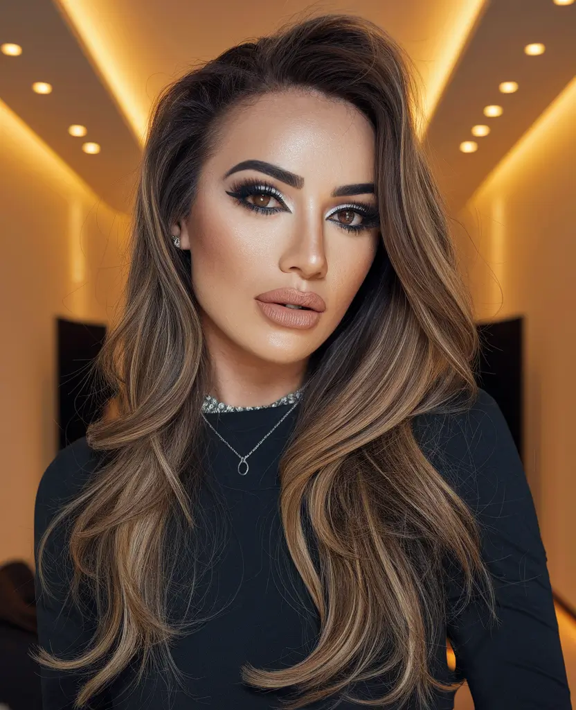 brunette hair color summer 2025 Face-Framing Balayage for High Impact