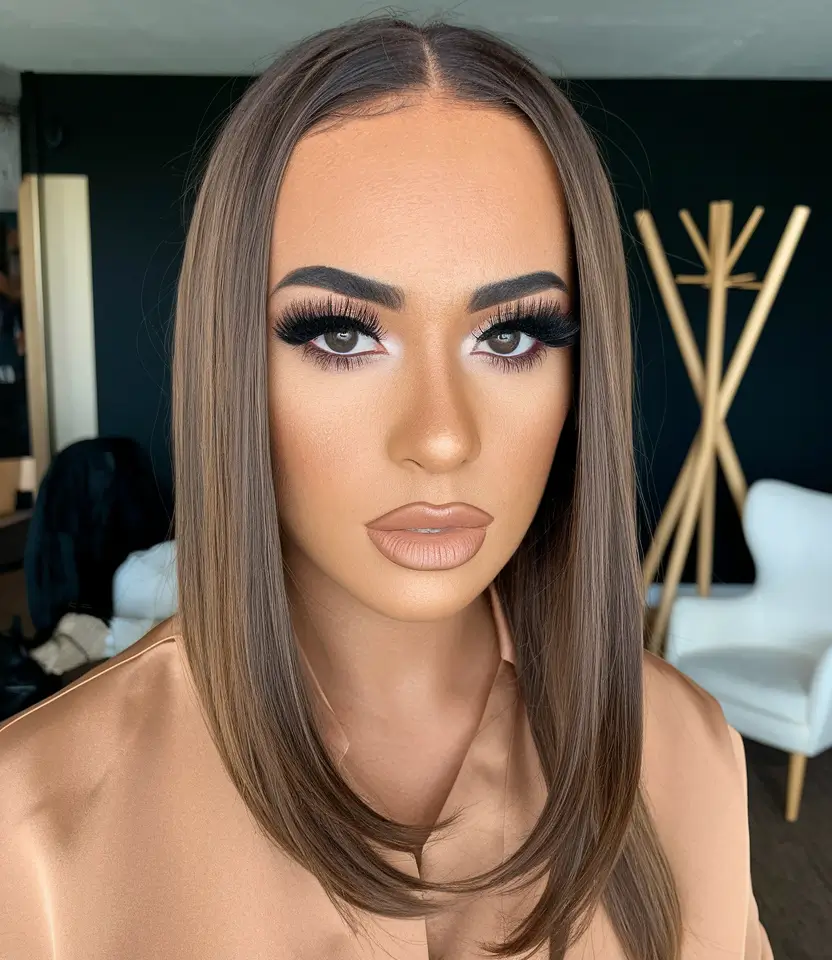 brunette hair color summer 2025 Refined Brunette with a Tailored Shape