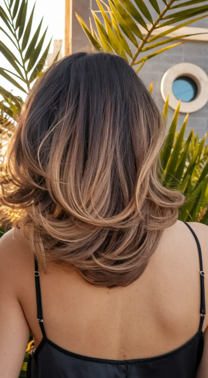 brunette highlights summer hair