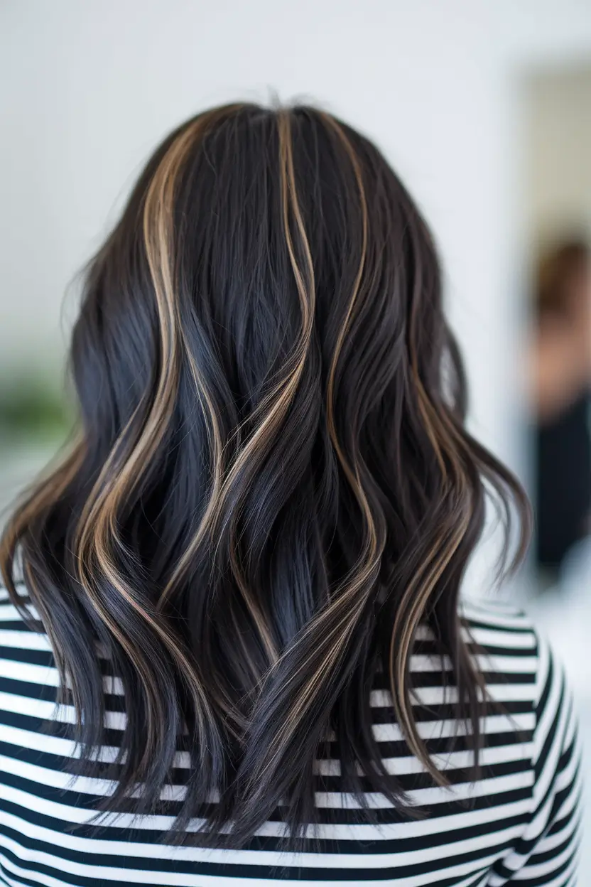 brunette highlights summer sun kissed