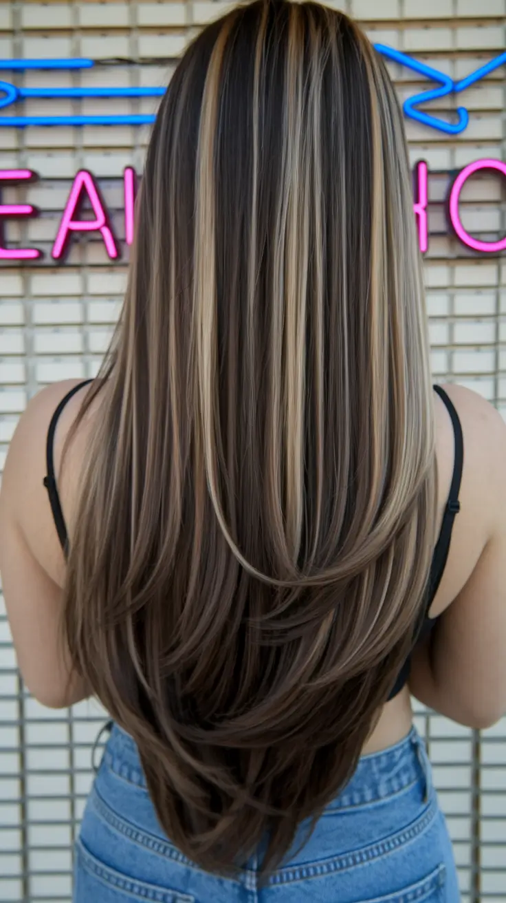 brunette highlights summer hair