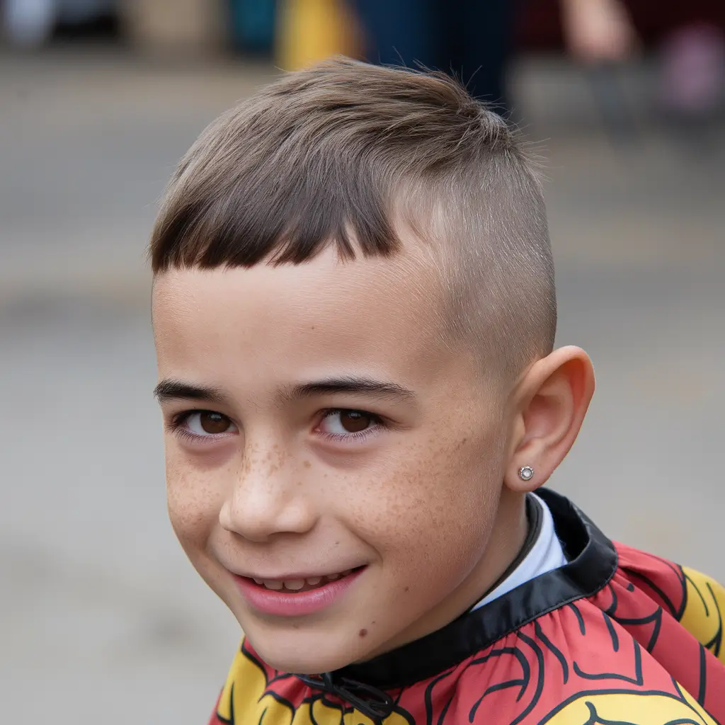 trendy boys haircuts 2025 short teen fade fringe