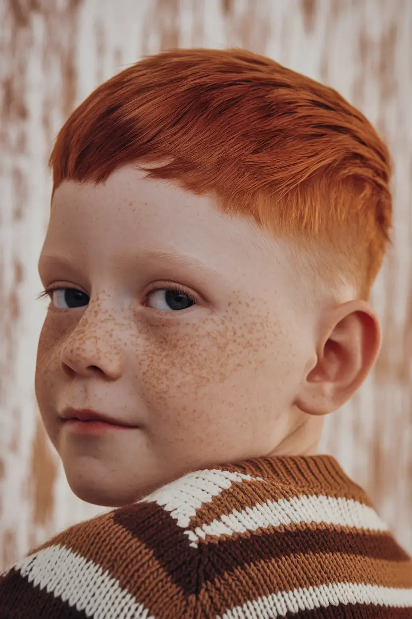 trendy boys haircuts 2025 straight red crop short