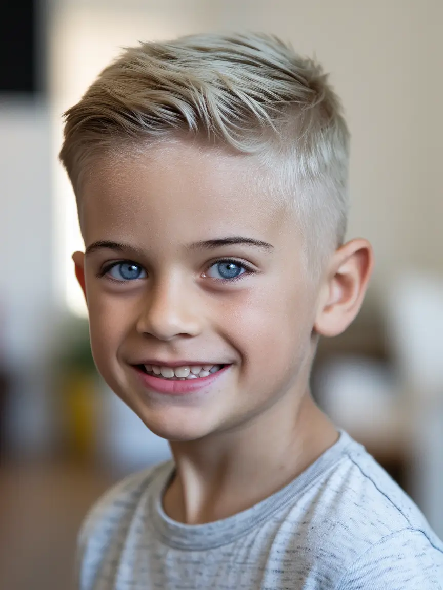 trendy boys haircuts 2025 straight fade beach boy look