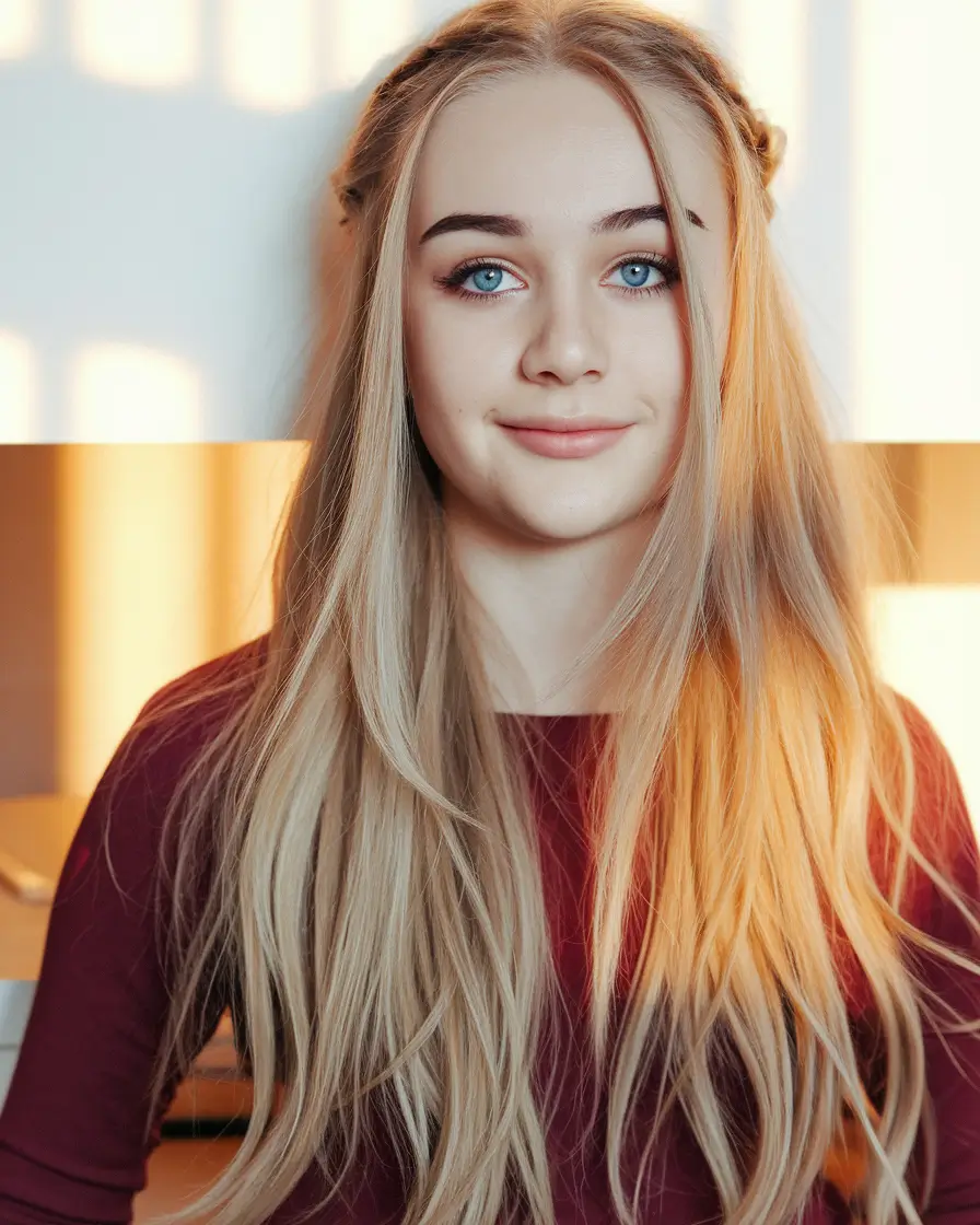 teen hairstyles girls easy braids+Half-Up Braided Crown with Long Layers