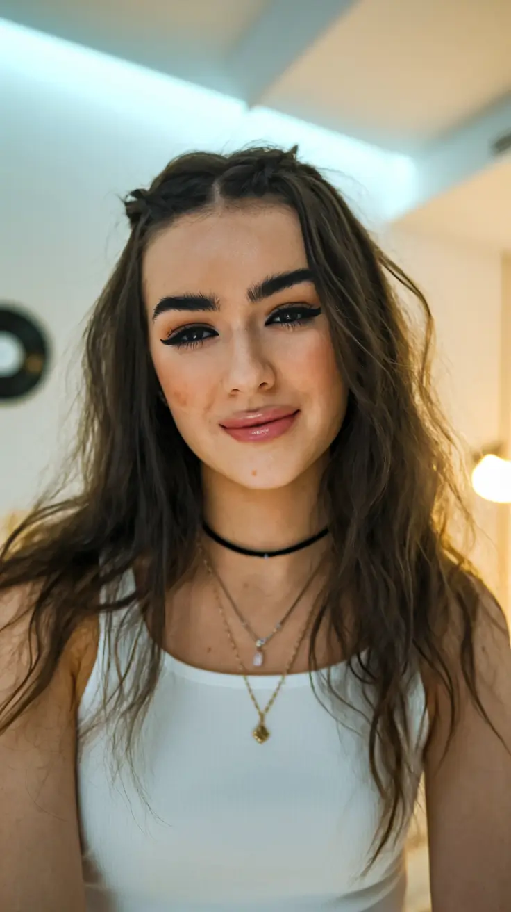 easy girls hairstyles teen+Mini Twists Crown with Loose Texture