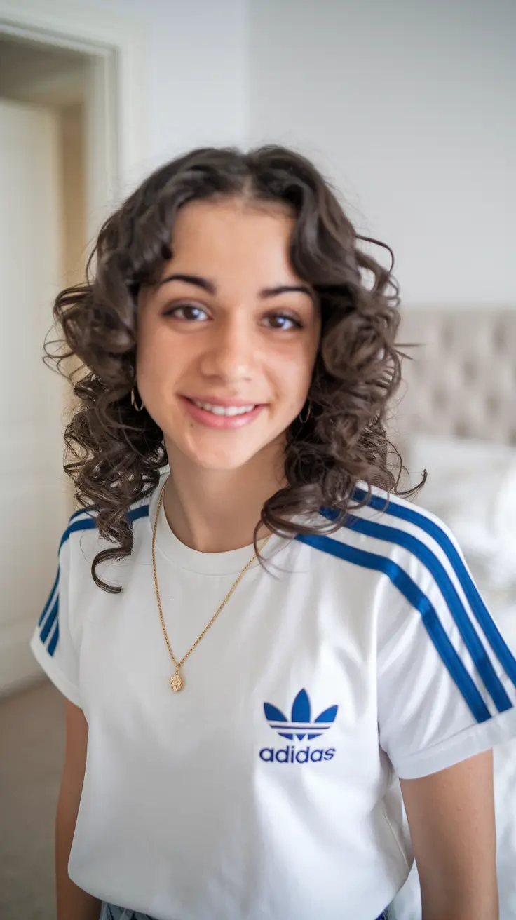 teen hairstyles girls easy curly+Defined Coils with Soft Volume