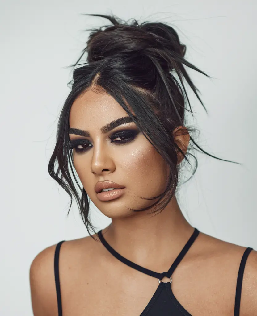 Easy Chic Summer Updo Edgy Textured High Bun