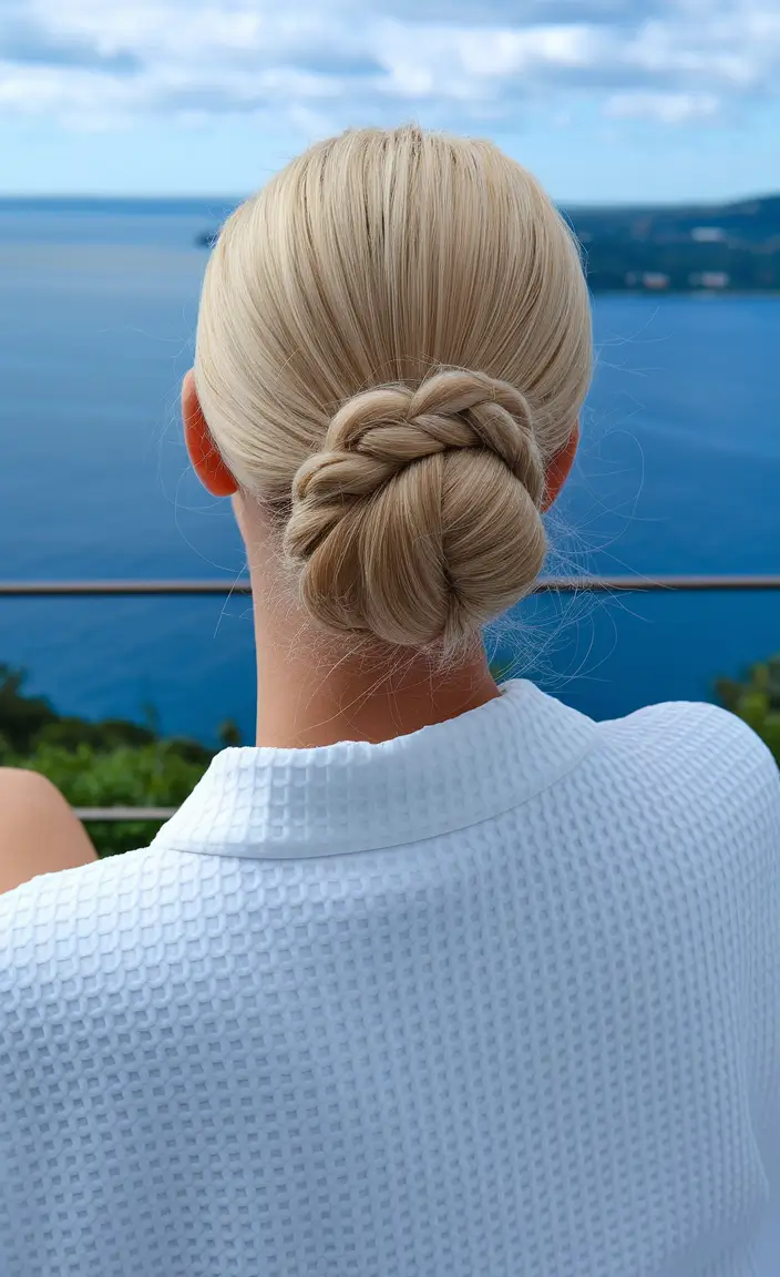Easy Chic Summer Updo Braided Low Bun