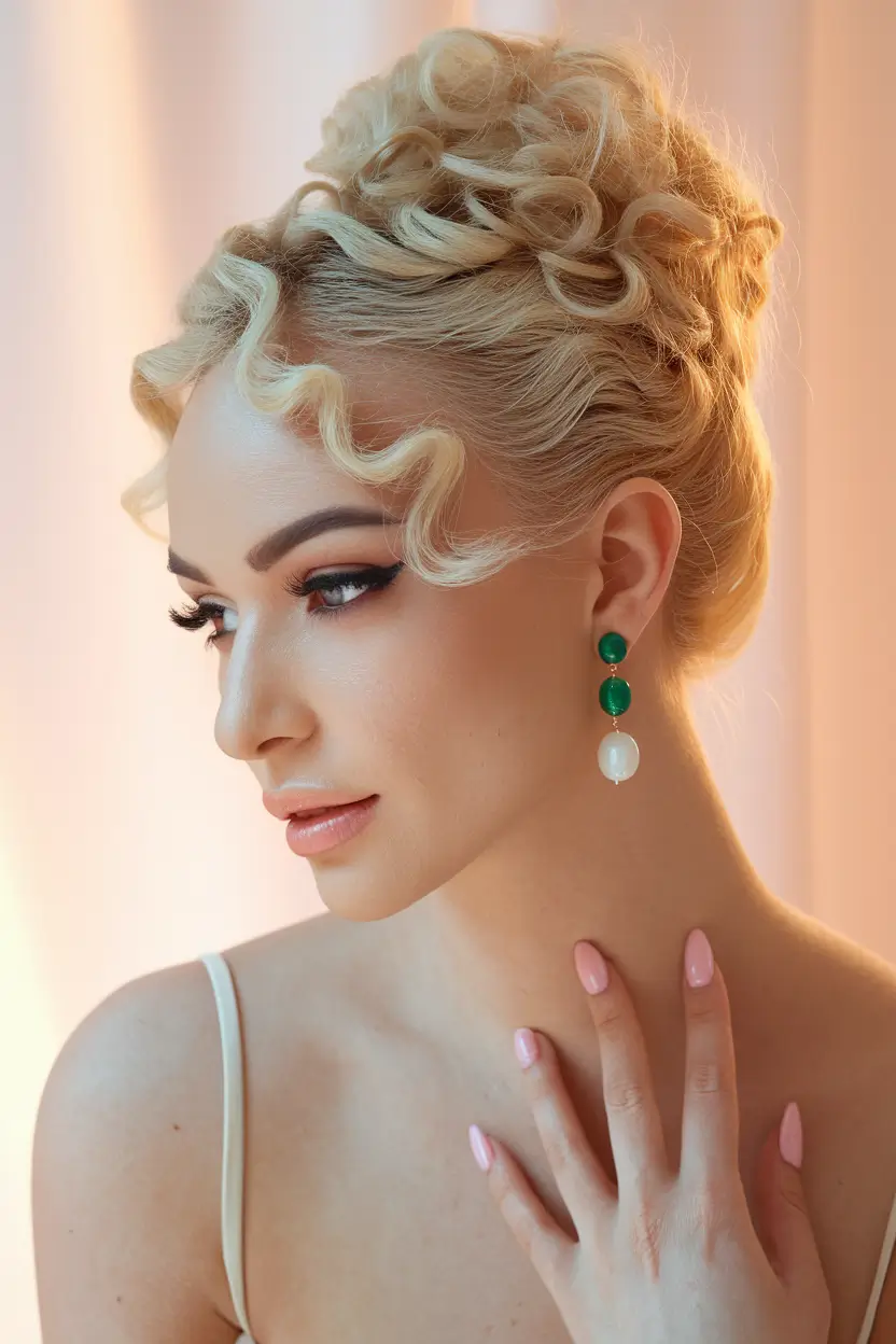 Easy Chic Summer Updo Romantic Curly Updo
